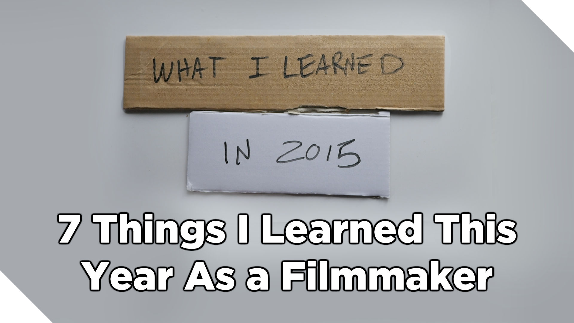 7 things. What is this thing. What have you learned. What have you learnt this year.